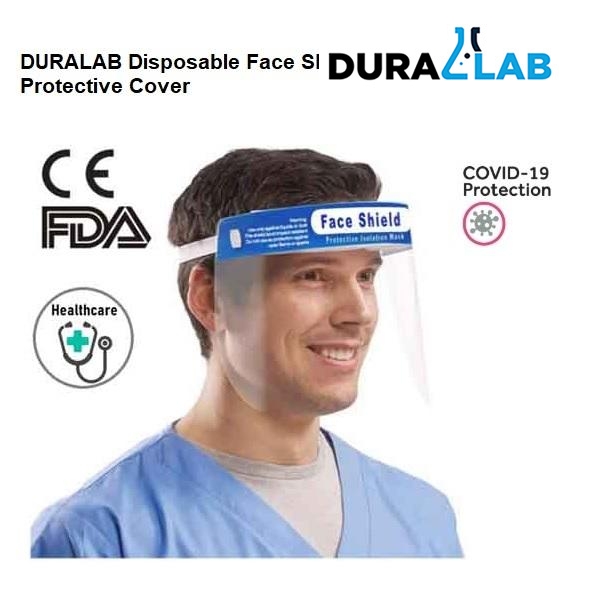 DURALAB Disposable Face Shield, Protective Cover