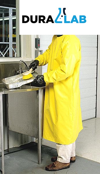 Kappler Zytron 100 Z1B847 Chemical Long Sleeved Apron Yellow, Size 2X/3X