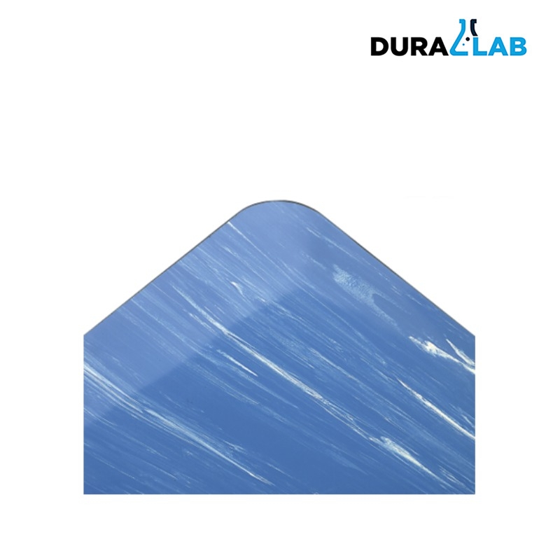 Wearwell 424 Tile-Top Spongecote Anti-Fatigue Rubber Mat 1/2″ x 3′ x 5′ Black, Blue